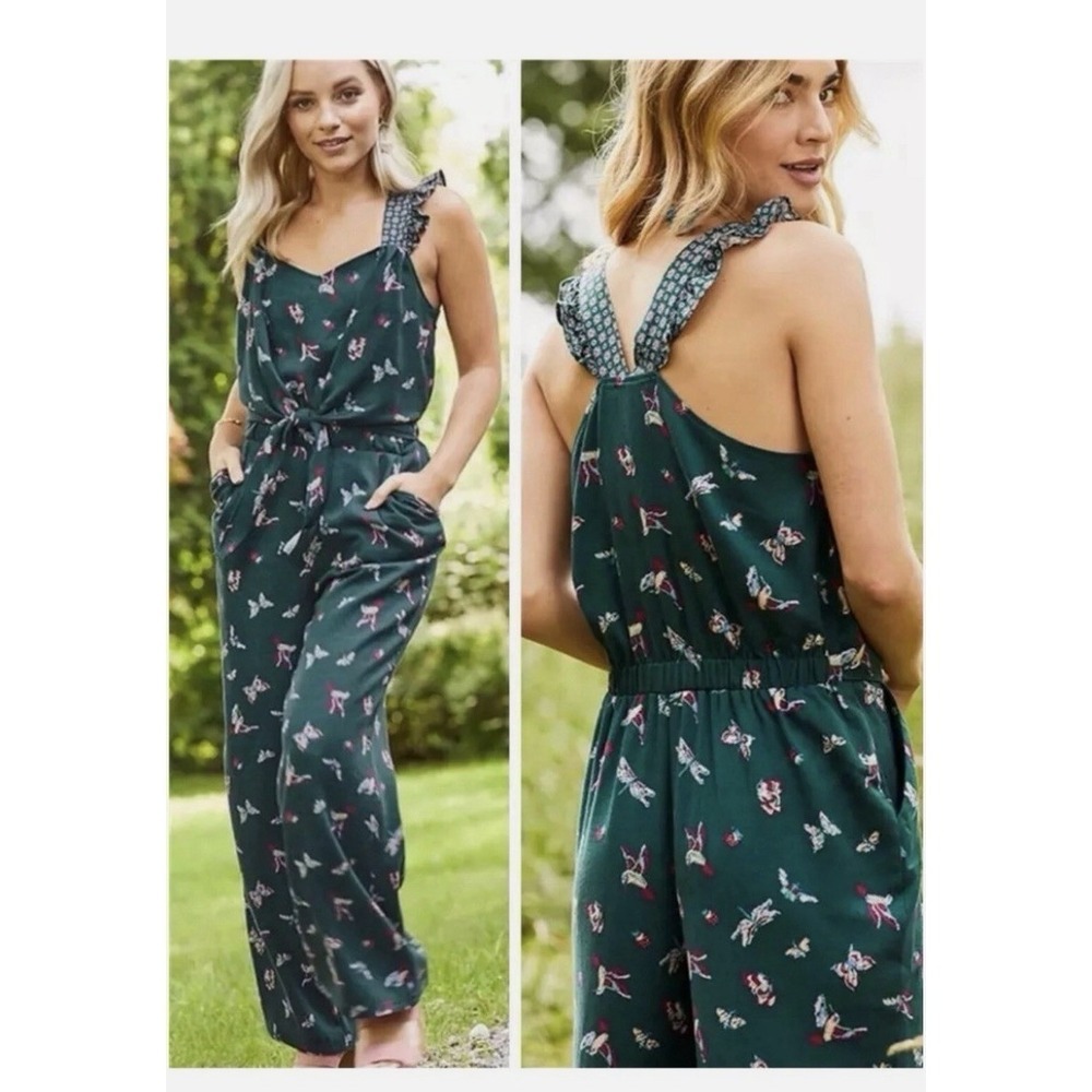 MATILDA JANE Woman's $98 Evergreen Jumpsuit Romper Butterfly SIZE S Cottagecore